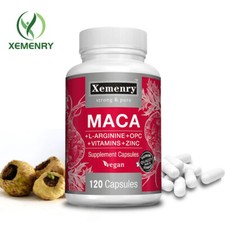 Maca Capsules - with L-Arginine, Boost Energy, Improve Stamina, Improve Mood