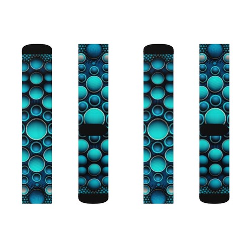 All Over Print Adult Socks Psychedelic Polka Dots Colorful Fun Funky - Picture 3 of 9