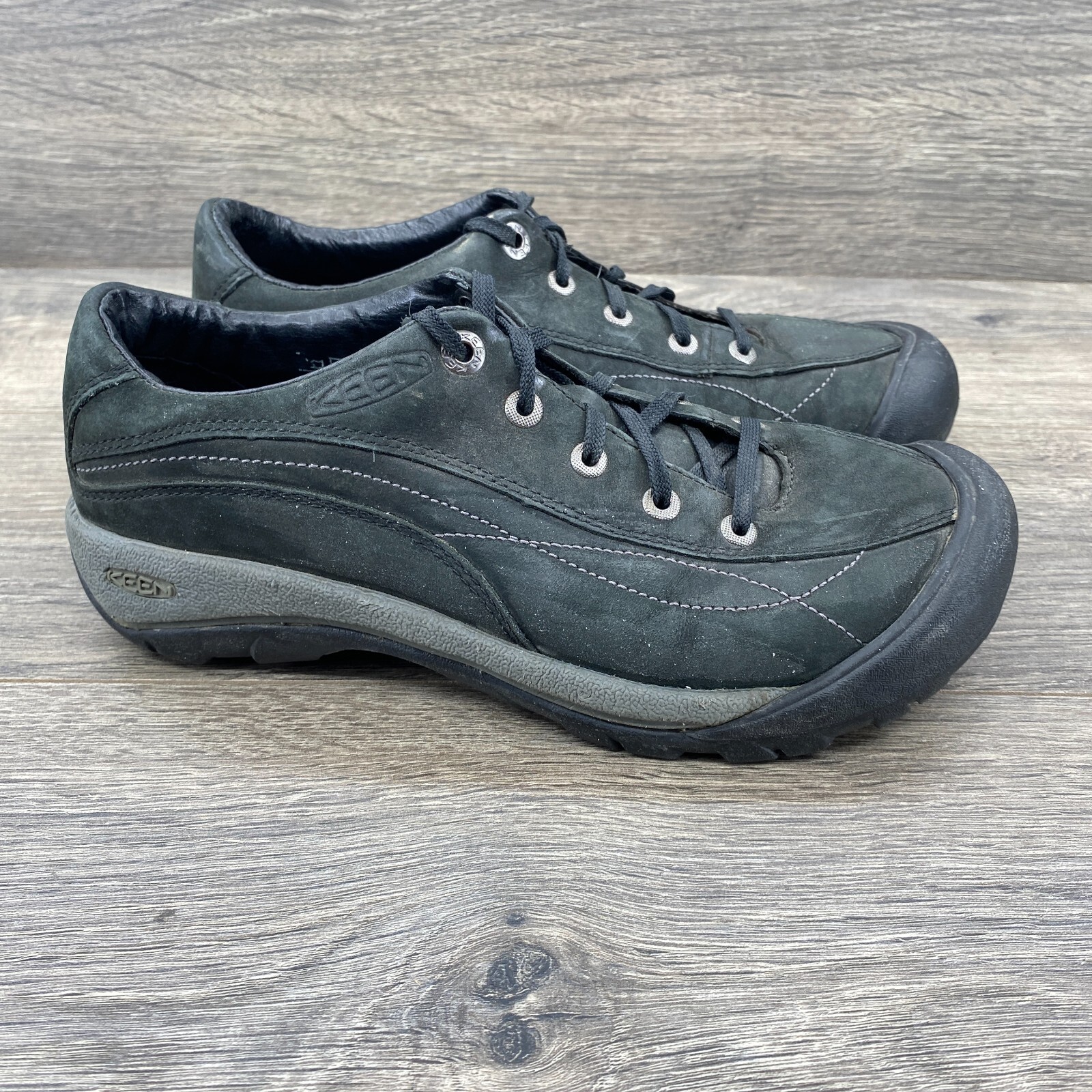 KEEN Toyah Trail Escursionismo Pelle Scarpe da Passeggio Donna Taglia 8 Nero 1004436