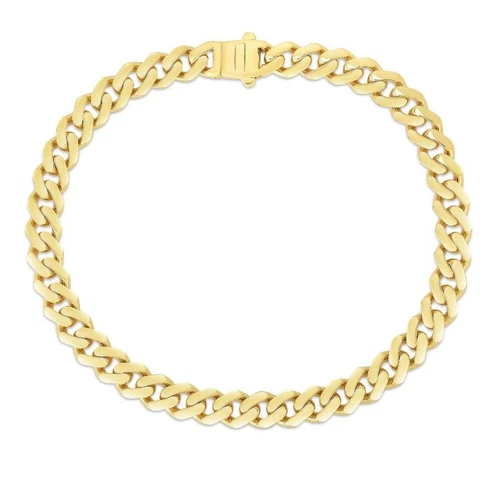14k Yellow Gold 7" Lite Miami Cuban Curb Chain Bracelet 10 Grams 9.5mm - Picture 1 of 1