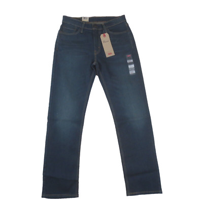 NEW Levis 514 Jeans Men 30x30 Blue Straight Fit Low Rise Dark Wash Stretch Denim