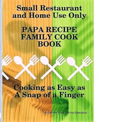 Small Restaurant and Home use Family Cookbook - Hardcopy