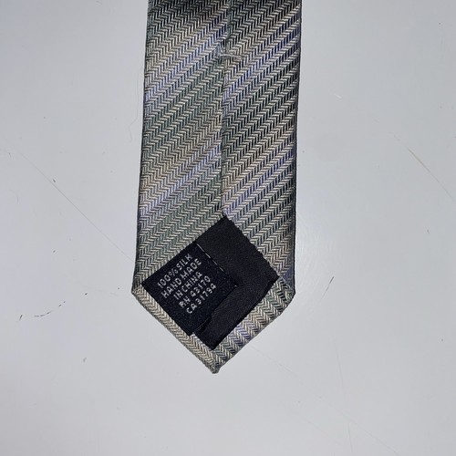 Alfani Tie - 4 in Silver Striped Silk Necktie - NWT Men's Classic - Picture 4 of 5