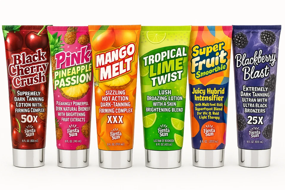 Fiesta Sun FRUITY SCENTSATIONS COLLECTION Sonnenbank Bräunungslotionen - schneller Versand