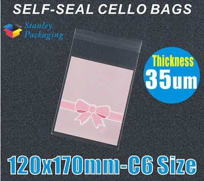 Easter Cellophane Clear Bag 200x C6 Clear Cello Bags 120x170mm Resealable Self Adhesive Perfect 407624 - Foto 7