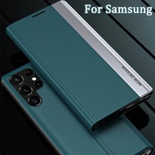 For Samsung A55 A54 A16 A15 A35 A56 Case PU Leather Flip Holder Plating Cover