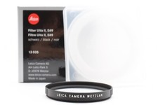  Almost Unused  Leica Filter Uva II E49 13035 / 49mm Black UV Japan 2065