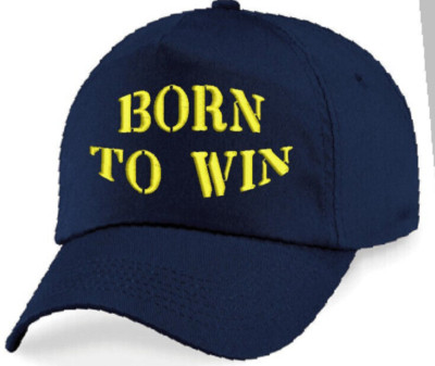 Cap BESTICKT mit deinem Spruch Namen Logo Wunschtext Schirmmütze born to win