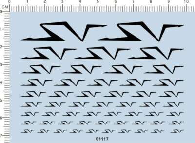 decals car logo Lambao (Black) for different scales  (01117)