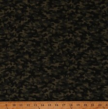 Cotton Camouflage Camo Blender Green Black Fabric Print by the Yard D772.86
