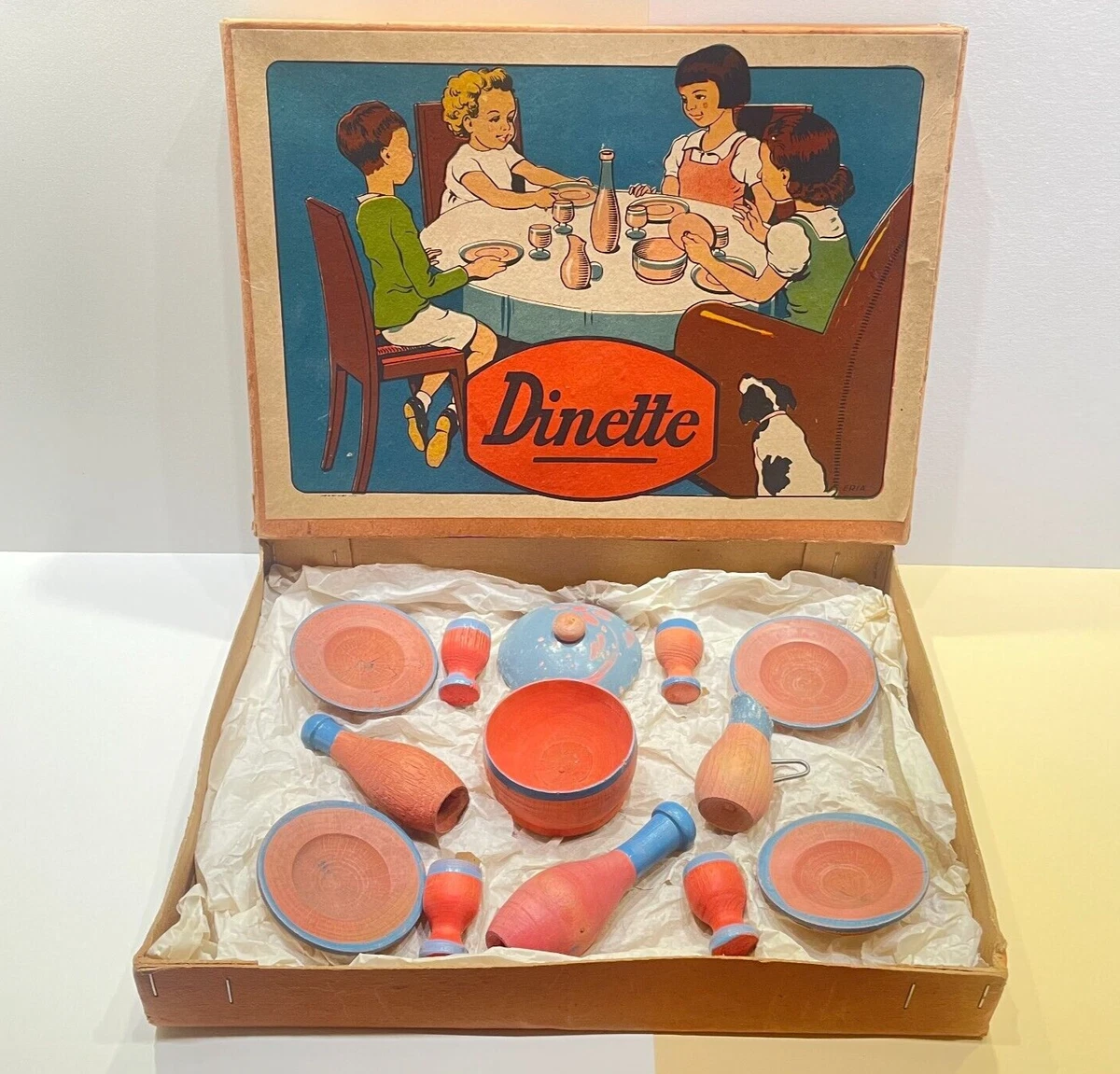 Ancienne Dinette De Poupée Rare - Ensemble Toilette Complet Pour Collection