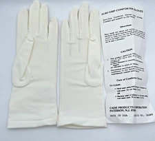 Vintage Ladies White Dress Gloves Cadie Corp OSFA USA Sure Grip Comfort NEW