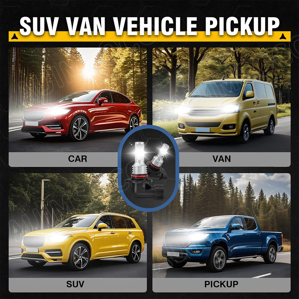 For Suzuki Grand Vitara 2006-2015 White LED Headlight Hi/Low Beam Fog Light Kit - Image 4 of 4