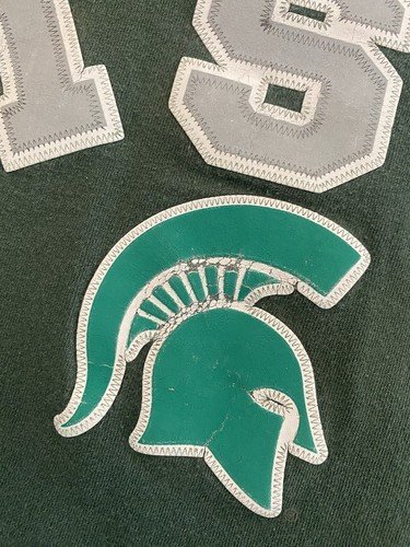 Vintage 1990s MSU Michigan State Spartans Faded Spellout Shirt Men’s Size XXL - Bild 4 von 9