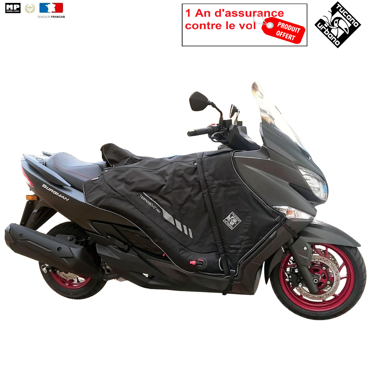 Tablier Tucano Urbano Termoscud Pro Suzuki Burgman 400 2017-2026 Noir