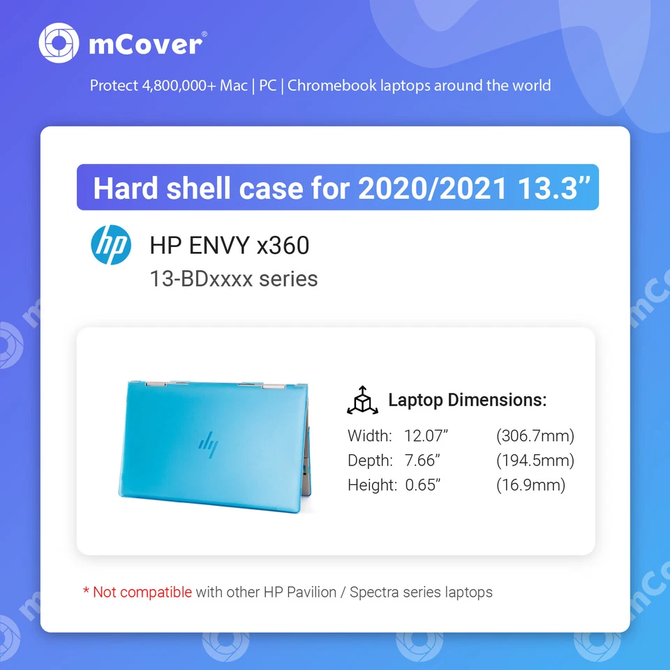 NUEVO Estuche Rígido mCover® para Portátil 2020/2021 13.3" HP ENVY x360 13-BDxxxx Foto 2 de 4