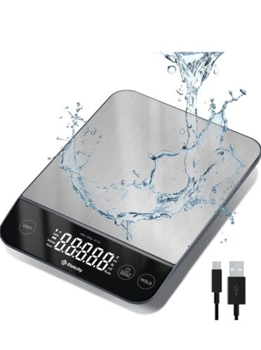 Luminary 22lb Food Scale Digital IPX6 Waterproof Rechargeable Stainless Steel - Picture 1 of 10