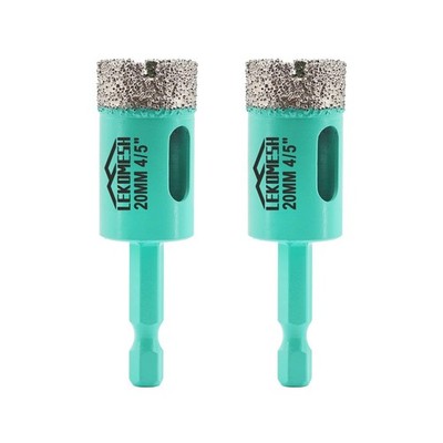 Diamond Core Drill Bits - 2pcs 4/5''(20mm) Tile Hole Saw with Quick Change Hex...