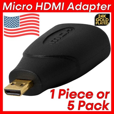 HDMI A Female to Micro HDMI D Male Adapter 4K 1080p TV Video Converter 1 or 5PCS