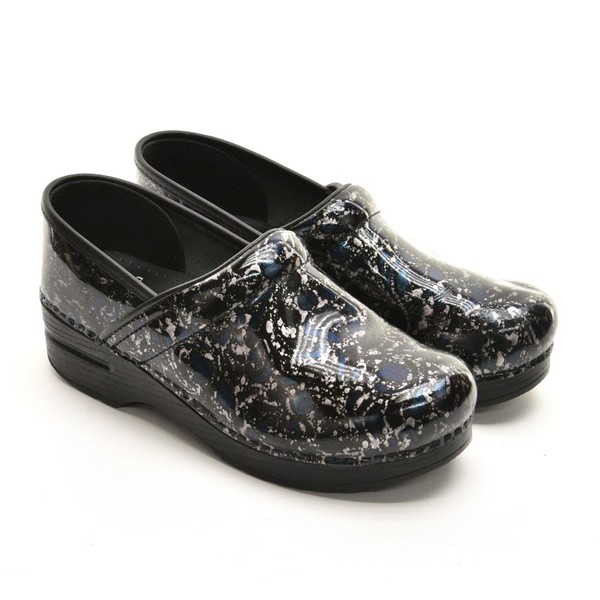 Ladies Dansko Professional Stapled Clogs 38 / 7.5 Spallter Patent Comfort Shoes