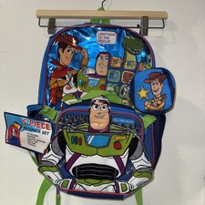 Disney Pixar Toy Story Kid's Buzz Lightyear Woody 5 piece Backpack set new