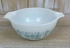 Vintage Pyrex Amish Butterprint 441 Cinderella Bowl 1½ Pt Turquoise & White