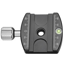 Leofoto LHC-60 60mm Arca Screw-Knob Clamp w/QP-70N 70mm Plate, Black, LHC-60