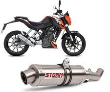 Komplette auspuff Storm by Mivv Schalldampfer Gp Stahl Ktm 125 Duke 2011 > 2016