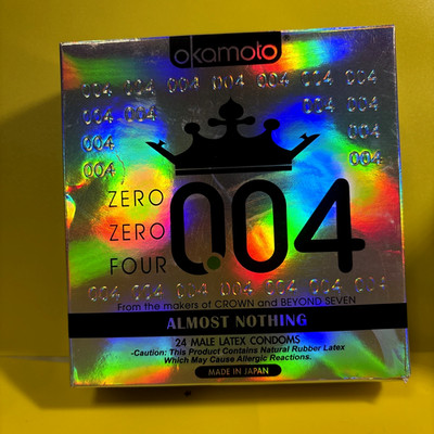 OKAMOTO Zero Zero Four Condoms 004 24 Pack. EXP. 03-2030 ALMOST NOTHING, NEW