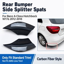 Heckansatz Splitter Flap Carbon Optik F&uuml;r Mercedes-Benz A-Klasse Standard W176