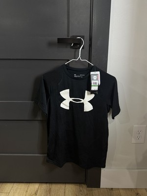 Under Armour Boys Size L Black Heatgear Short Sleeve T shirts Keep Cool Active