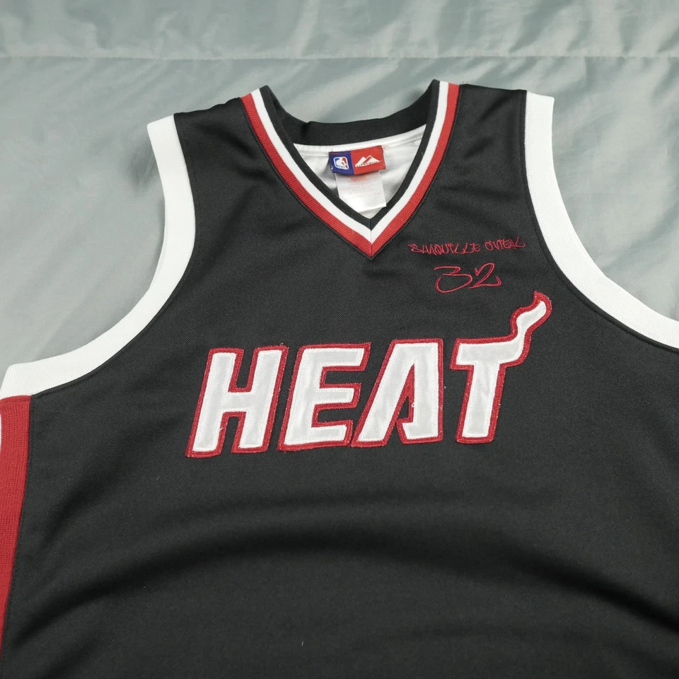 Miami Heat Basketball Jersey Youth Large Black NBA Shaquille O'Neal 32 Majestic - Image 2 of 4