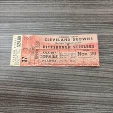 NOVEMBER 20 1955 PITTSBURGH STEELERS VS CLEVELAND BROWNS NFL TICKET STUB