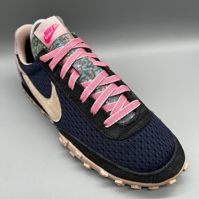 Nike Waffle Racer Crater DA4656-400 Midnight Navy Pink Herren Uk 8,5 Turnschuhe Schuhe