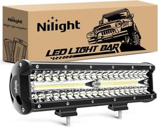 Nilight Led Light Bar 12inch 300w Triple Row Flood Spot Combo 30000lm Bar Dri... Nilight Led Light Bar 12inch 300w Triple Row Flood Spot Combo 30000lm Bar Dri...
