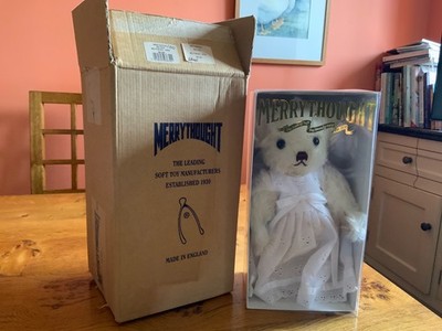 Merrythought ''Daisy'' Bär, Muttertagsbär, limitierte Auflage, 100/750, cremefarbenes Mohair