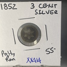1852 3 CENT SILVER PIECE NICE CONDITION NICE COIN    XX414