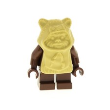 1x Lego Minifigur Star Wars Episode 4/5/6 Ewok Paploo braun beige 7139 sw0067
