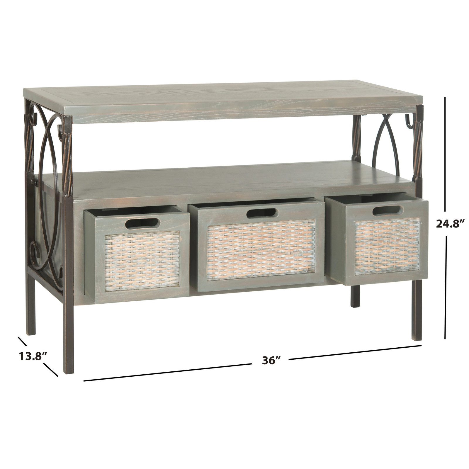 SAFAVIEH Joshua Ash Grey TV Stand