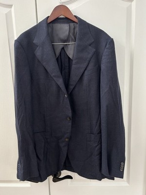 Spier & Mackay MTM Sport Coat 42L Navy Lovat Tweed 3/2 Roll Working Cuff Vented