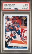 1993 UD #448 TEEMU SELANNE PSA 10