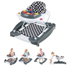 Baby Walker, 6-in-1 Foldable Baby Walker and Bouncer Combo, Infant Activity W...