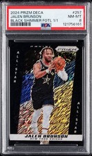 2024 Prizm Deca Jalen Brunson Black Shimmer FOTL 1/1