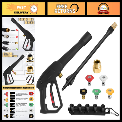 #ad High Pressure Washer Spray Gun with Jet Wand amp; 5 Nozzles for Versatile Cleaning $73.99