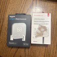 Amazon Smart Thermostat White Wi-Fi Programmable Alexa Compatible App Control