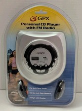 GPX Portable CD Player Anti-Skip Protection, FM Radio and Stereo Ear NEW
