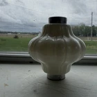RARE antique milk glass Lightning rod ball