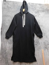 Madewell MWL Betterterry Hoodie Sweatshirt Dress Womens Small Black