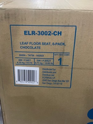 ECR4KIDS LEAF FLOOR SEAT, ROCKER CHAIR,6-PIECE - CHOCOLATE