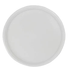 White Plastic Fast Food Trays Round Serving Platter Restaurant Cafe 4 PCS